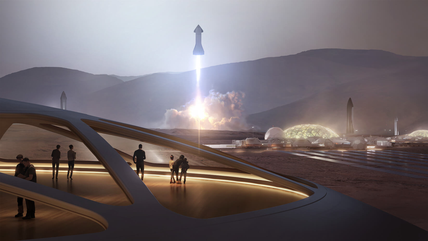 Visualisation of SpaceX Starship launch