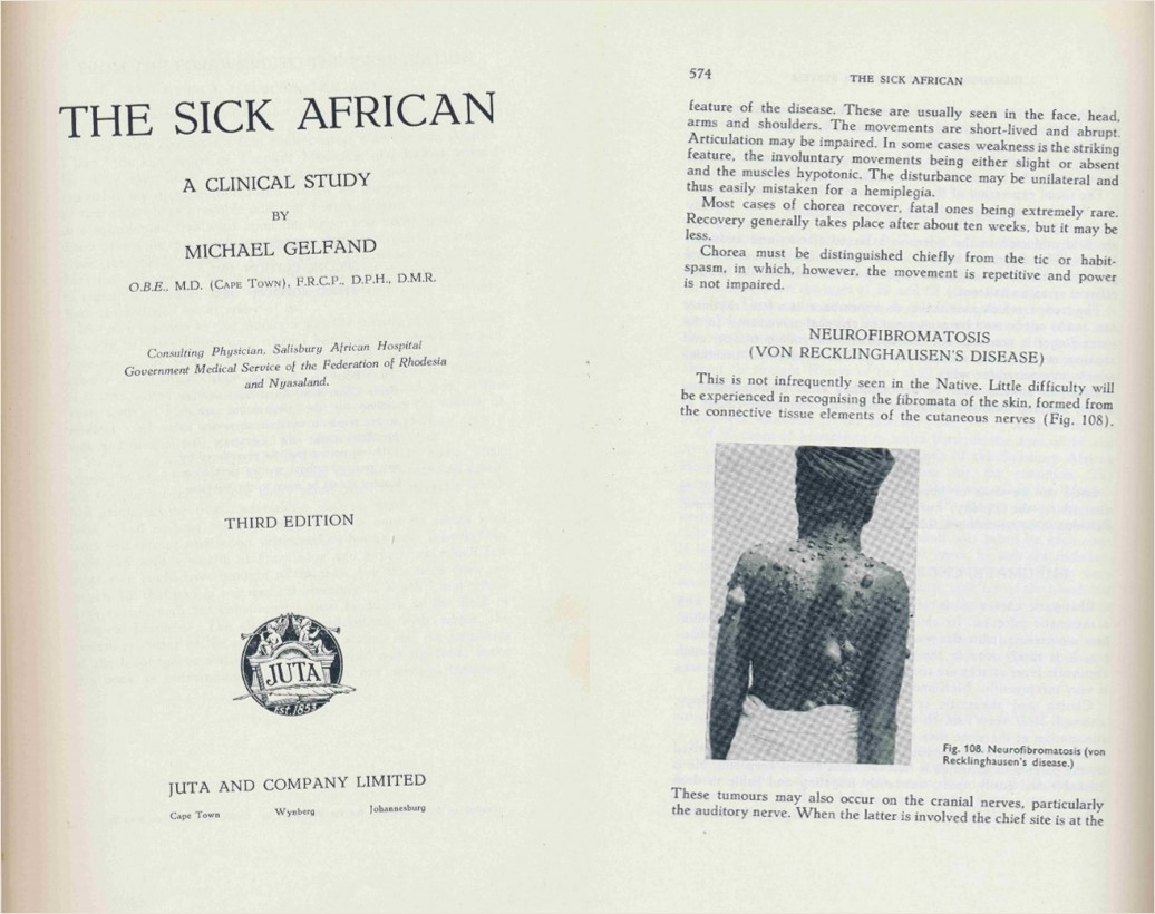 Pages from M Gelfand’s The Sick African (1957)